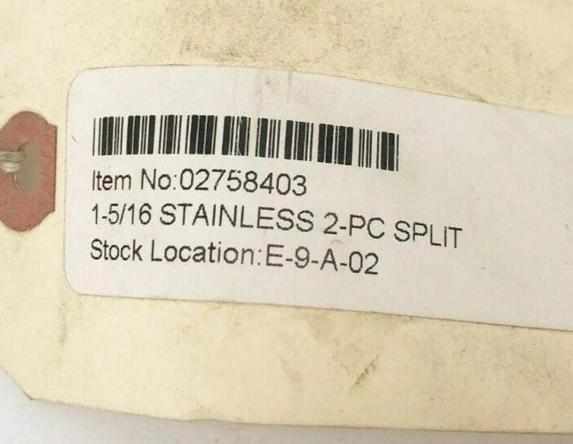 New Climax 2C-131-S Two-Piece Split Clamp Collar Stainless Steel 1-5/16" ID