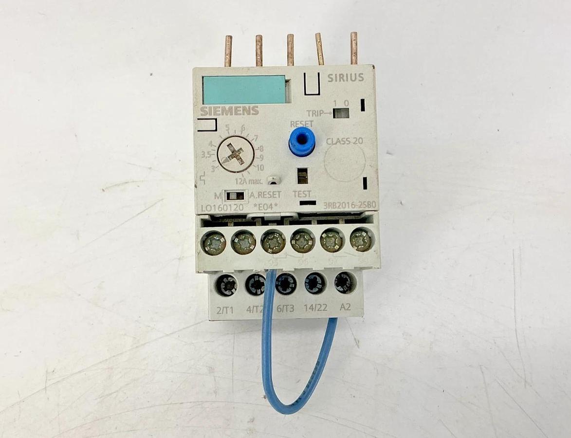 Used Siemens 3RB2016-2SB0 Overload Relay 5-Pole 3-12A 600VAC 50/60HZ