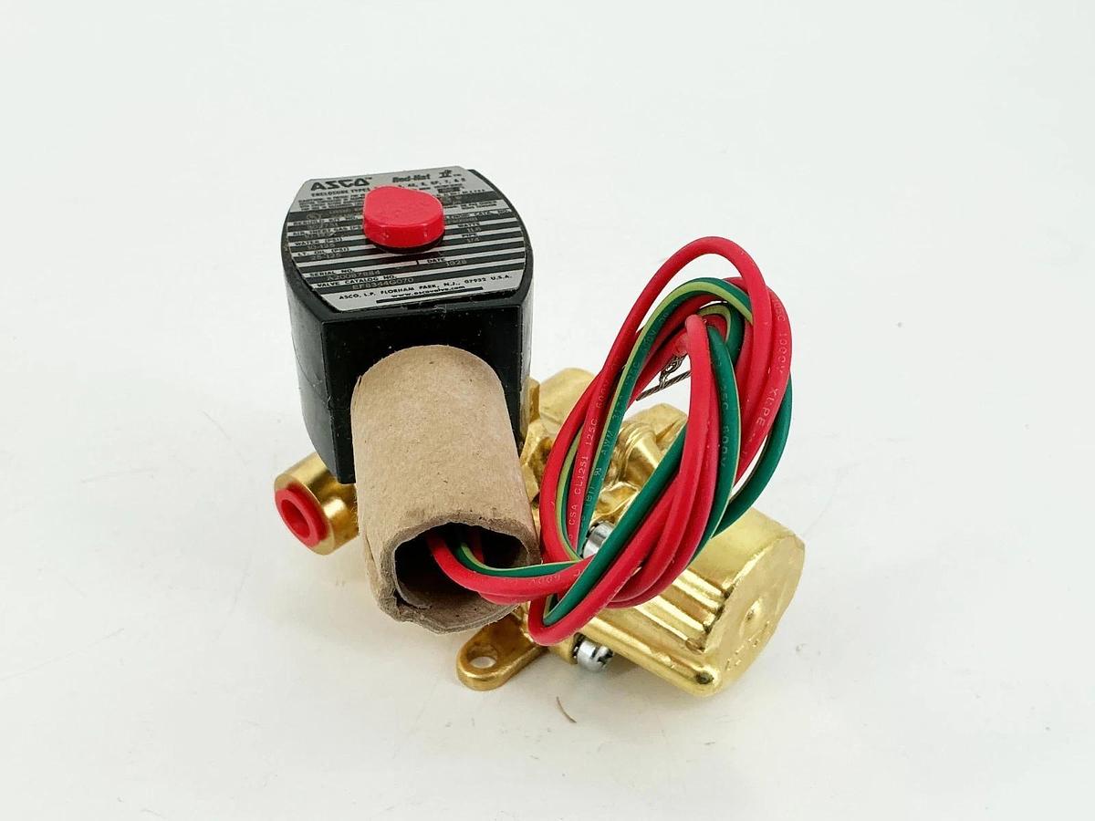 New Asco EF8344G070 24VDC Solenoid Valve 125PSI 1/4" Pipe 11.6W
