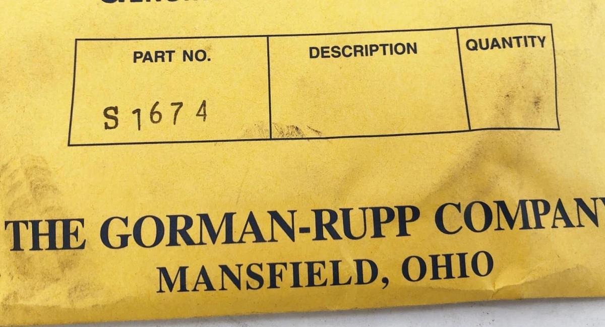 New Gorman-Rupp S1674 O-Ring Fluoropolymer CTD