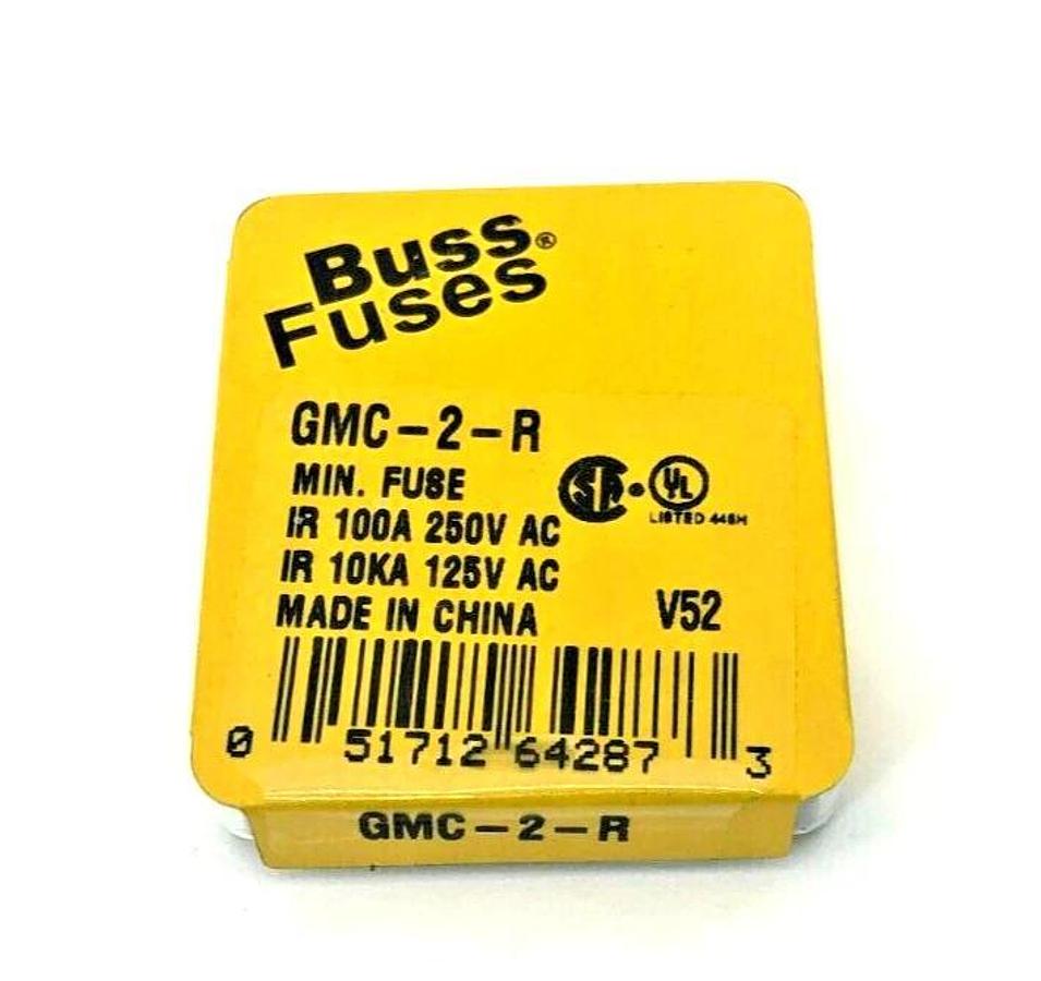 Box of 5 New Bussmann GMC-2-R Fuses 2 Amp