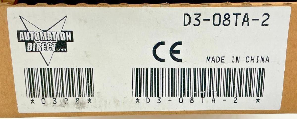 New Automation Direct D3-08TA-2 Output Module 110-220VAC 1A 80-265VAC D308TA2
