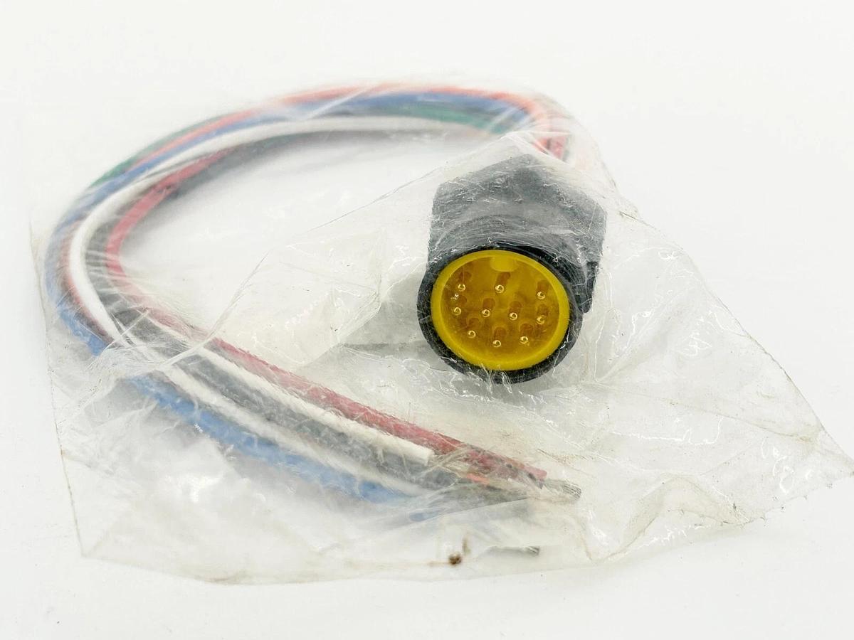 New Brad Connectivity 1300150044 Cordset 10P Male Straight 12" 16 AWG PVC Leads