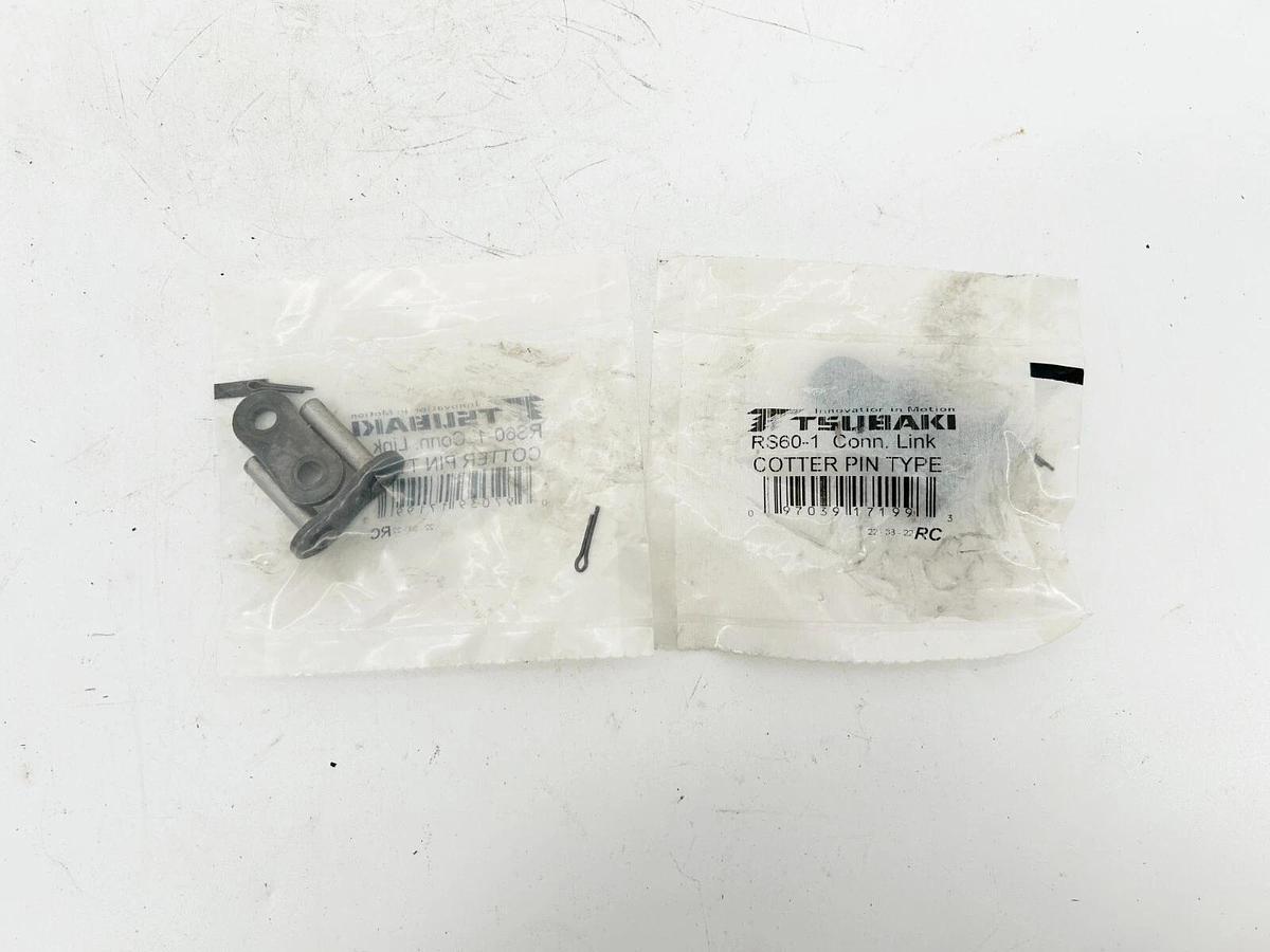 New Lot of 2 Tsubaki RS60-1 CONN LINK Cotter Pin Type