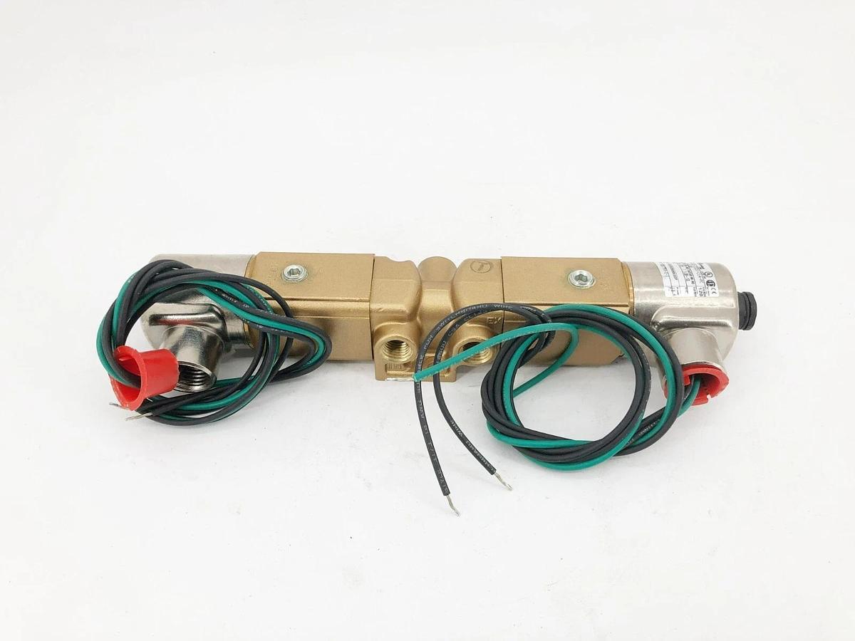 New Versa VGG-3321-C14-PC-A120 Air Valve 3-Way 2-Pos. Brass 120V 60Hz - No Box