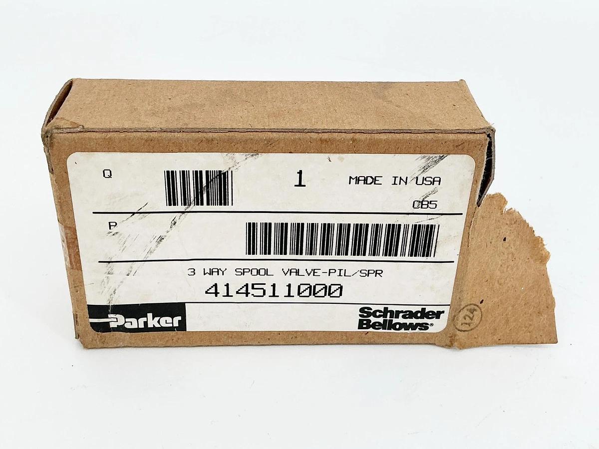 New Parker 414511000 3 Way Spool Valve 150PSI