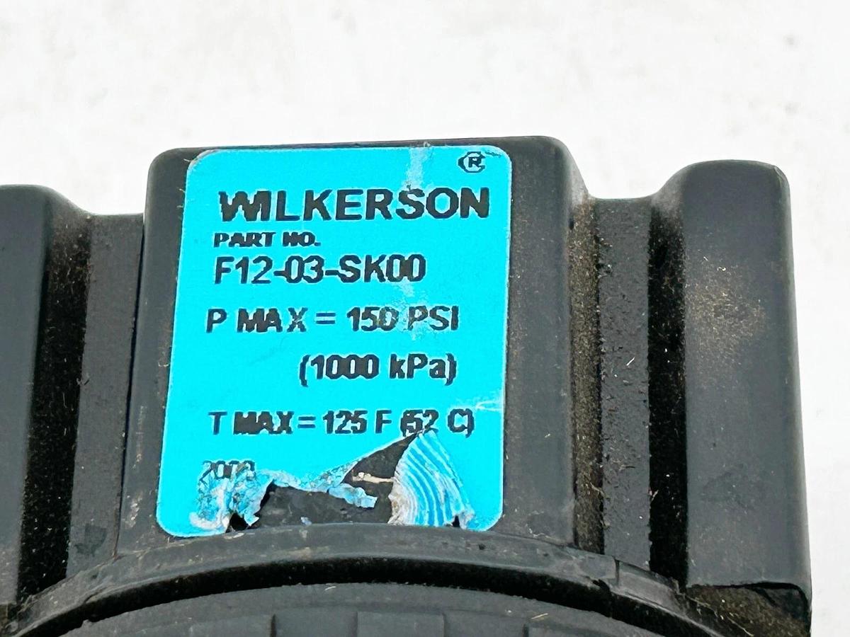 New Wilkerson F12-03-SK00 Compressed Air Filter 150PSI 125F