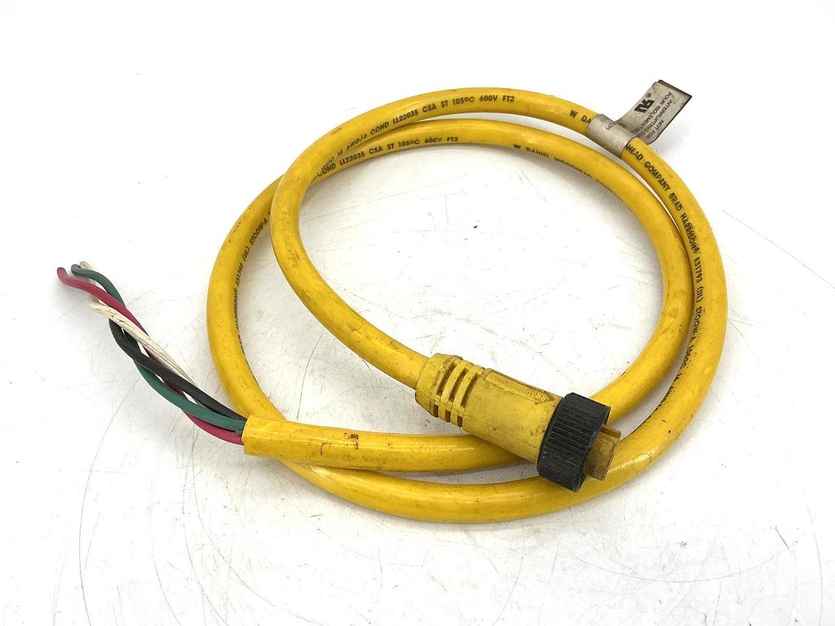 Used Brad Connectivity 41186 Connector Cable 4P Female 4Wire 10A 600V Daniel Woodhead