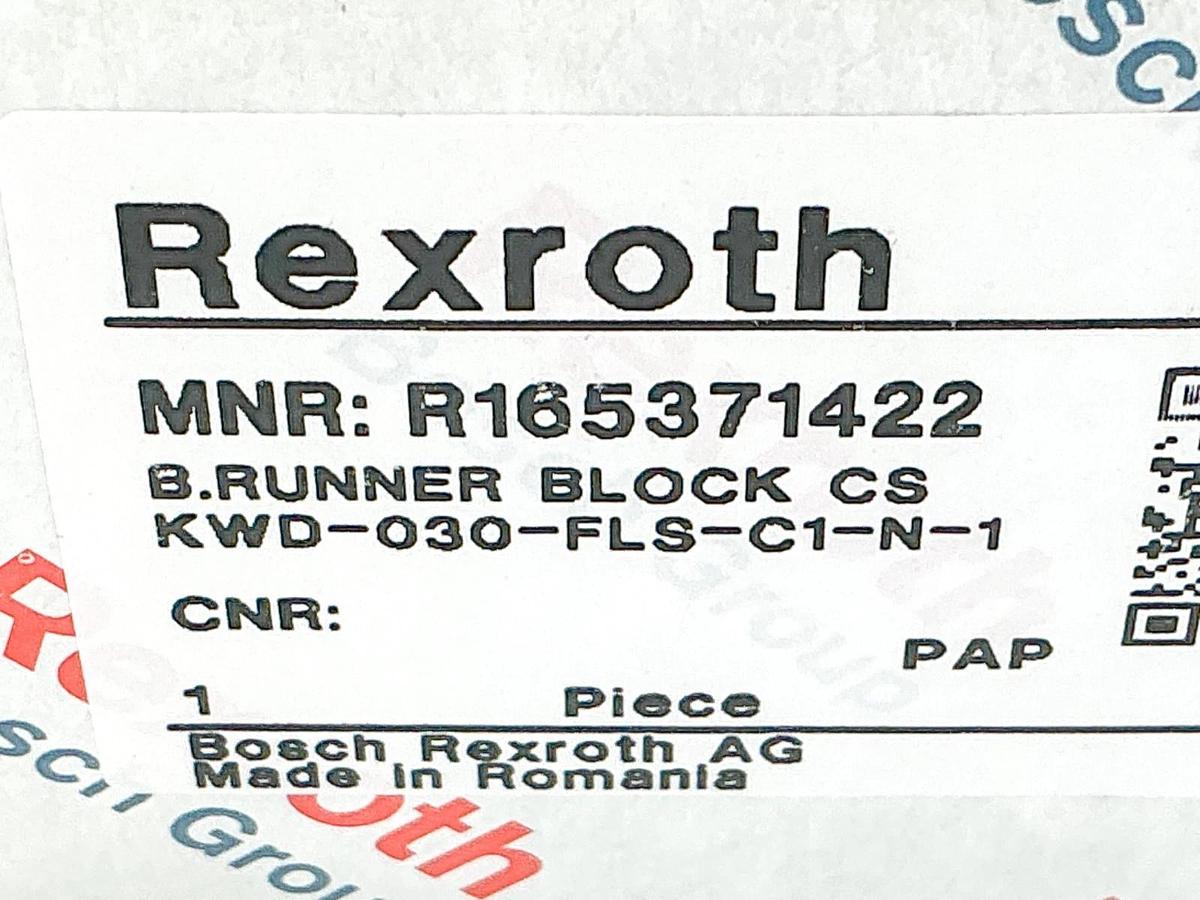 New Rexroth R165371422 Ball Runner Block KWD-030-FLS-C1-N-1