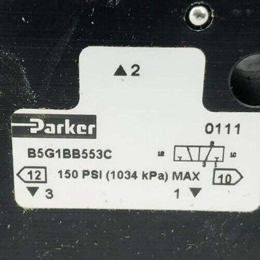 New Parker B5G1BB553C Solenoid Air Control Valve 150psi 120VAC