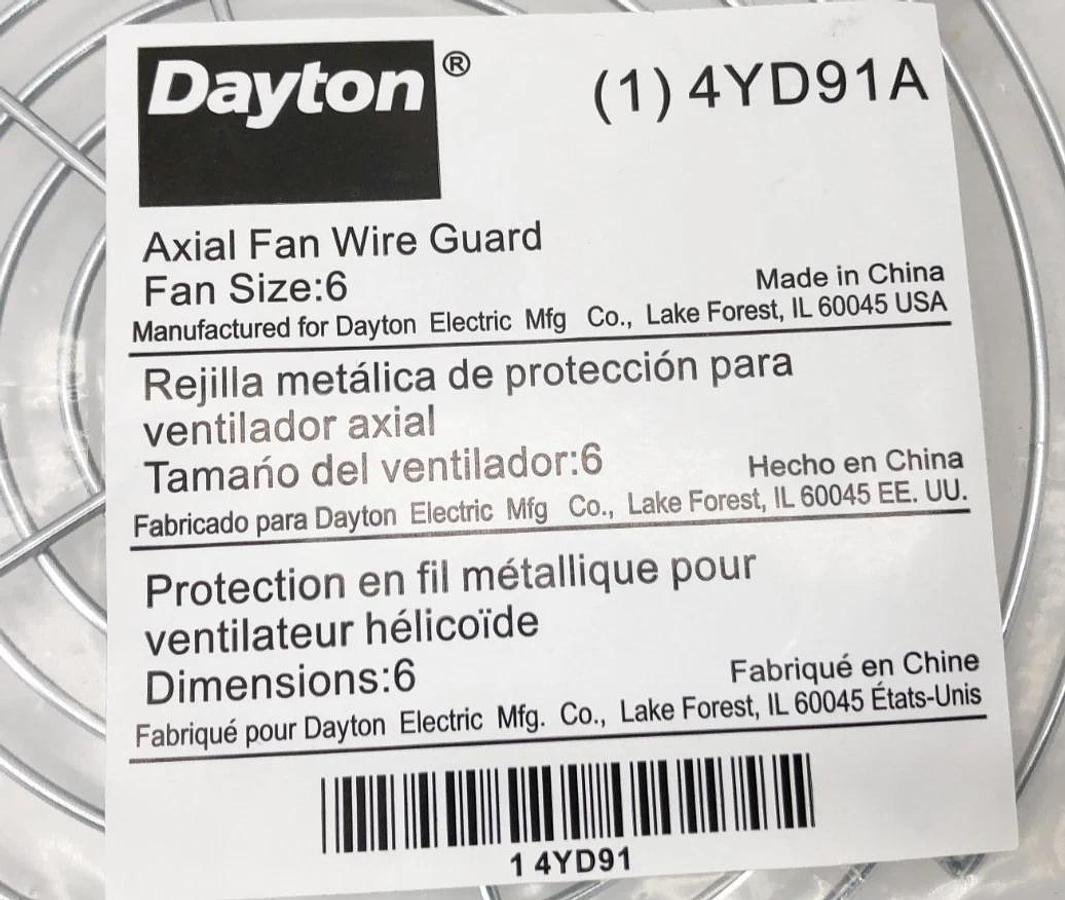 Lot of 5 New Dayton 4YD91A Axial Fan Cover Accessories