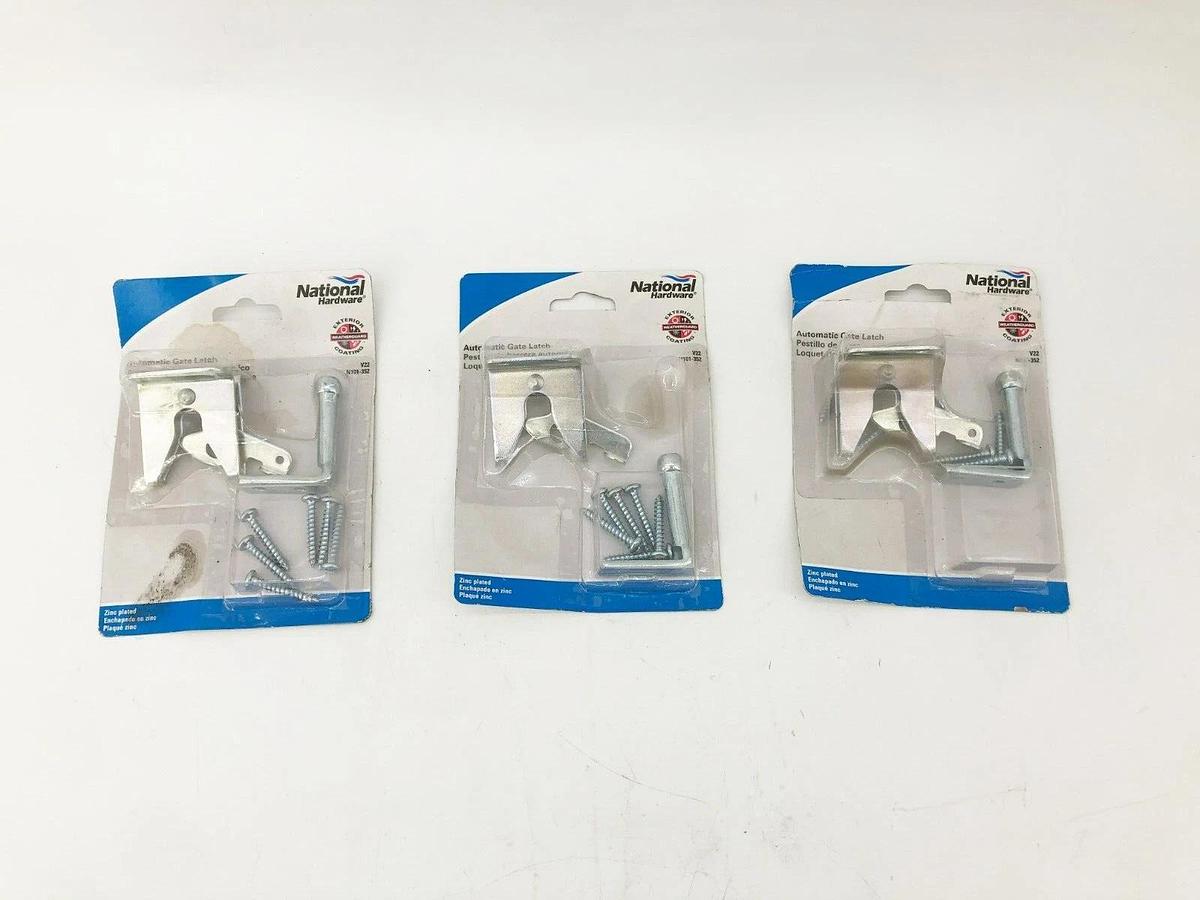 Lot of 3 New National Hardware N101-352 Out Swinging Gate Latches V22