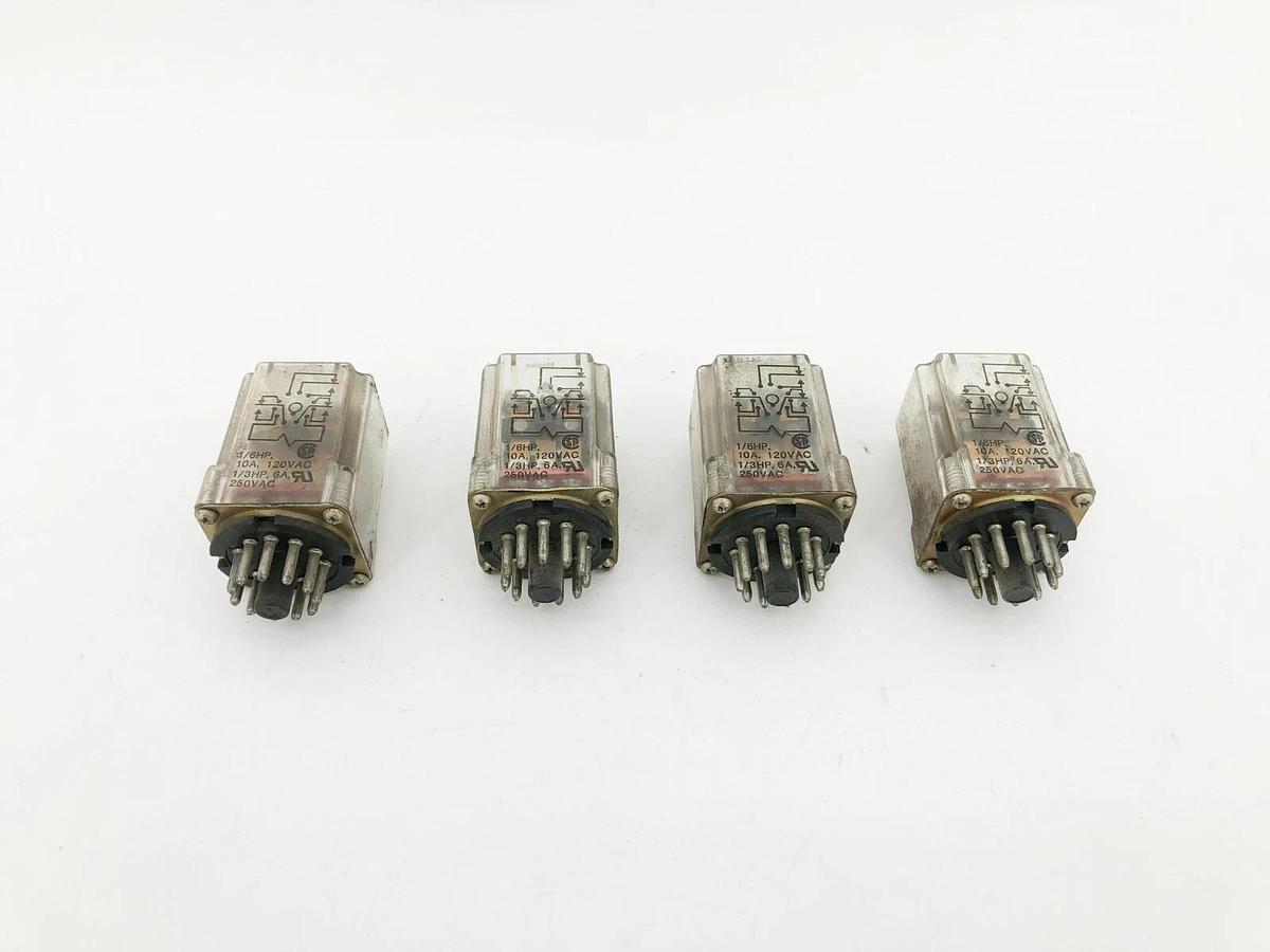 Used Lot of 4 Potter & Brumfield KRP14DG Relays 24VDC 11 Pin