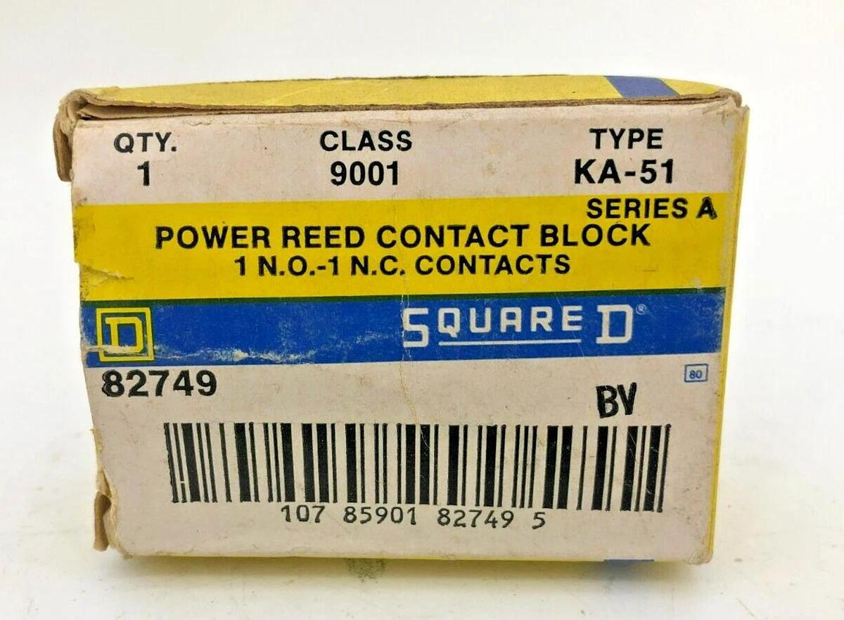 New Square D 9001 KA-51 Ser. A Power Reed Contact Block
