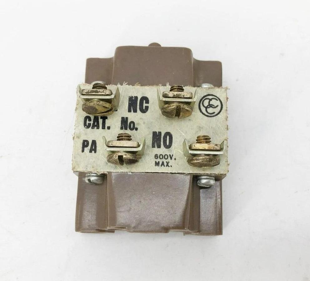 New Clark PA Type H And HO Contact Block 1NO/1NC 600VAC