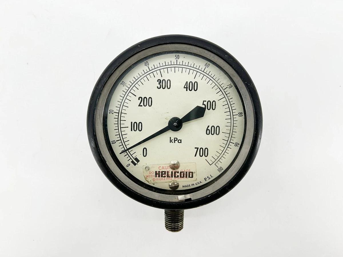 New Helicoid 4246 Guage 0-700kPA 4" Dial