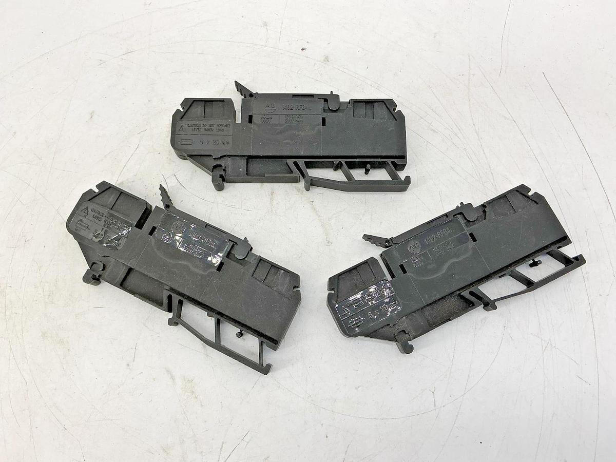 Lot of 3 New Allen Bradley 1492-RFB424 Fuse Holding Terminal Block 10-57VAC/DC