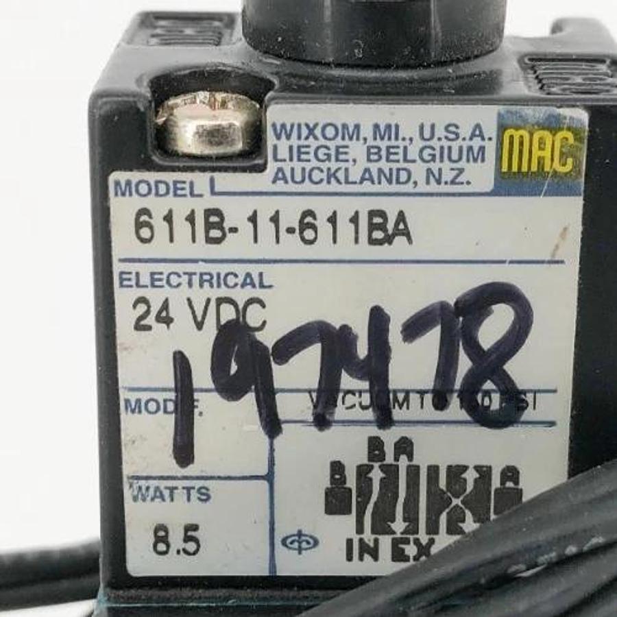 Used MAC Valves 611B-11-611BA Solenoid Valve 24VDC 8.5W