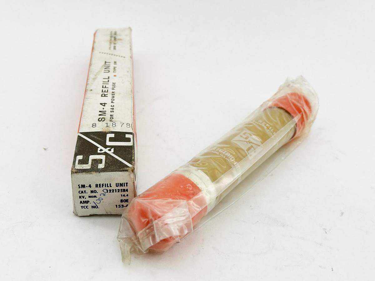 New S&C Electric 122125R-4 SM-4 Fuse Refill Unit 80A 14.KV