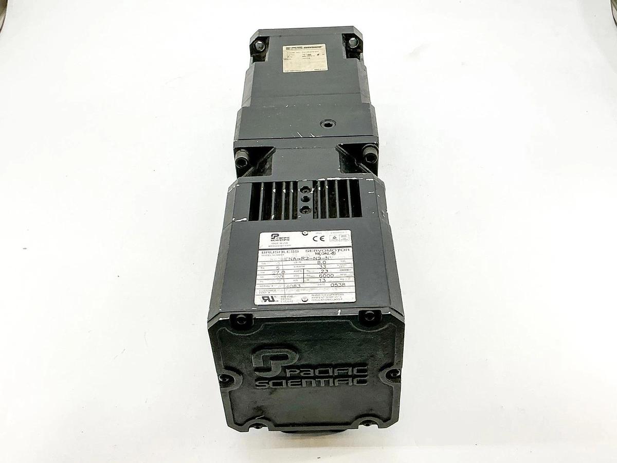 Used Pacific Scientific R63HENA-R2-NS-NV-00 Servomotor W/ Bayside PG142-010-037