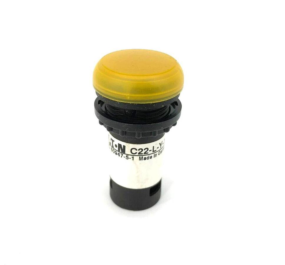 New Eaton C22-L-Y-120 Yellow Indicating Pilot Light 120VAC