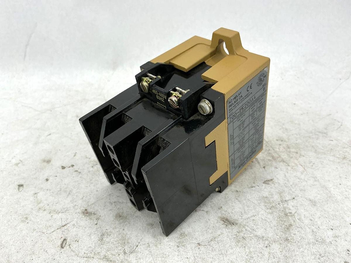 Used Allen Bradley 700-PK200A4 Ser D AC Relay 460/480V 50/60HZ