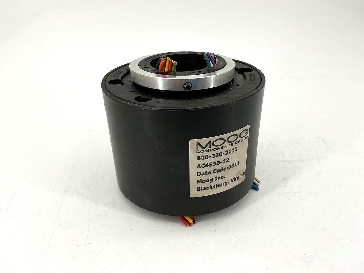 Used MOOG AC4598-12 Slip Ring 12-Circuit 250RPM 10A 600VAC AC4598