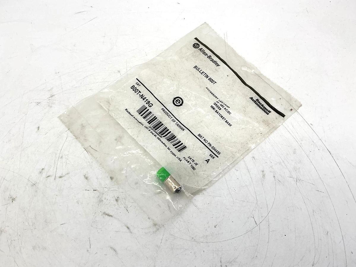 New Allen Bradley 800T-N419G Ser A Pilot Light Accessory LED Lamp Bulb 48V Green