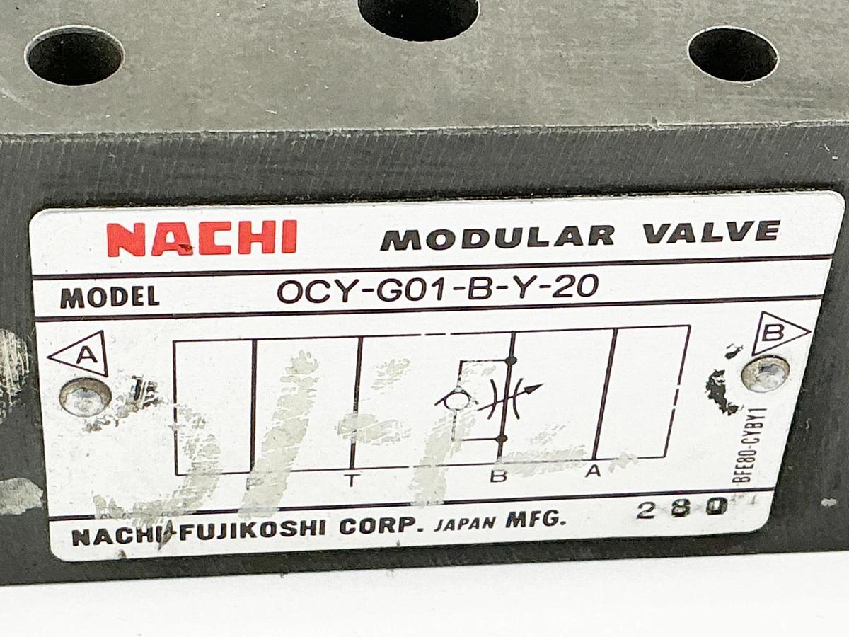 Used Nachi OCY-G01-B-Y-20 Modular Check Valve