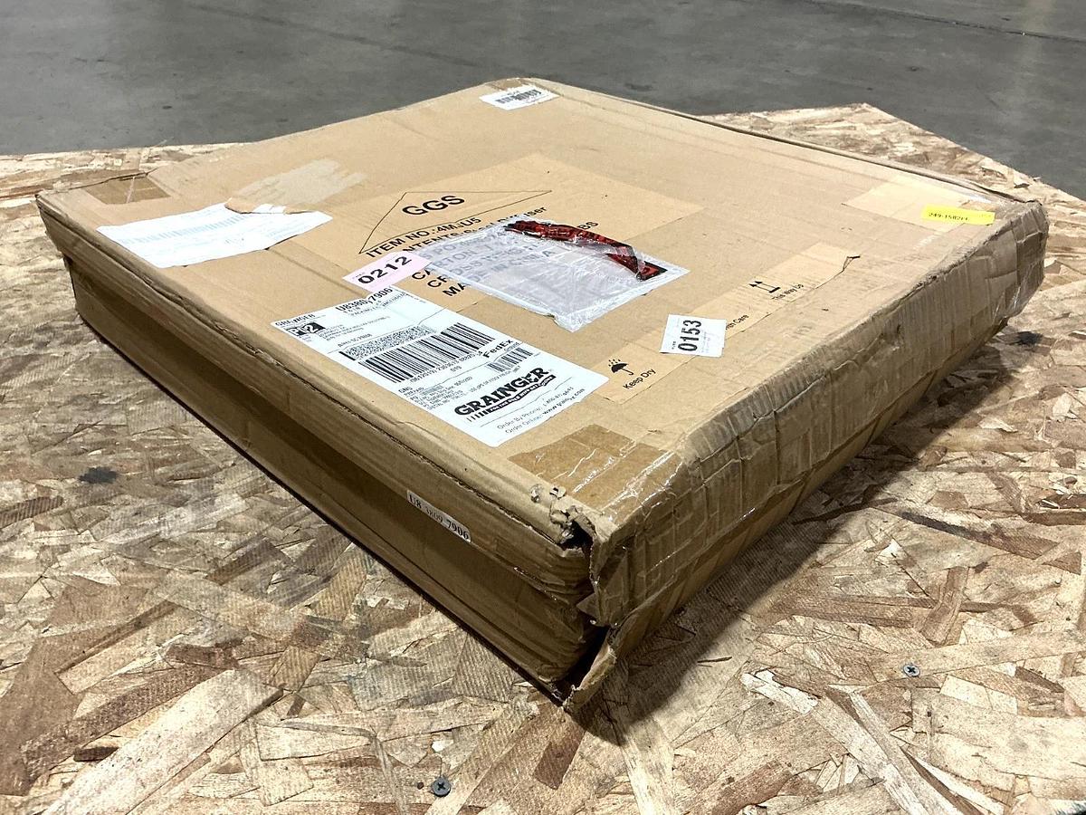 New Grainger 4MJU5 Steel Diffuser 23-3/4"x23-3/4"x12" Duct: 12" White