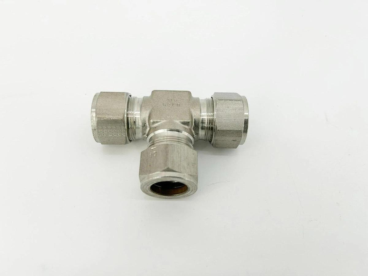 New Gyrolok 18TTT316MM Union Tee, 18mm, Stainless Steel