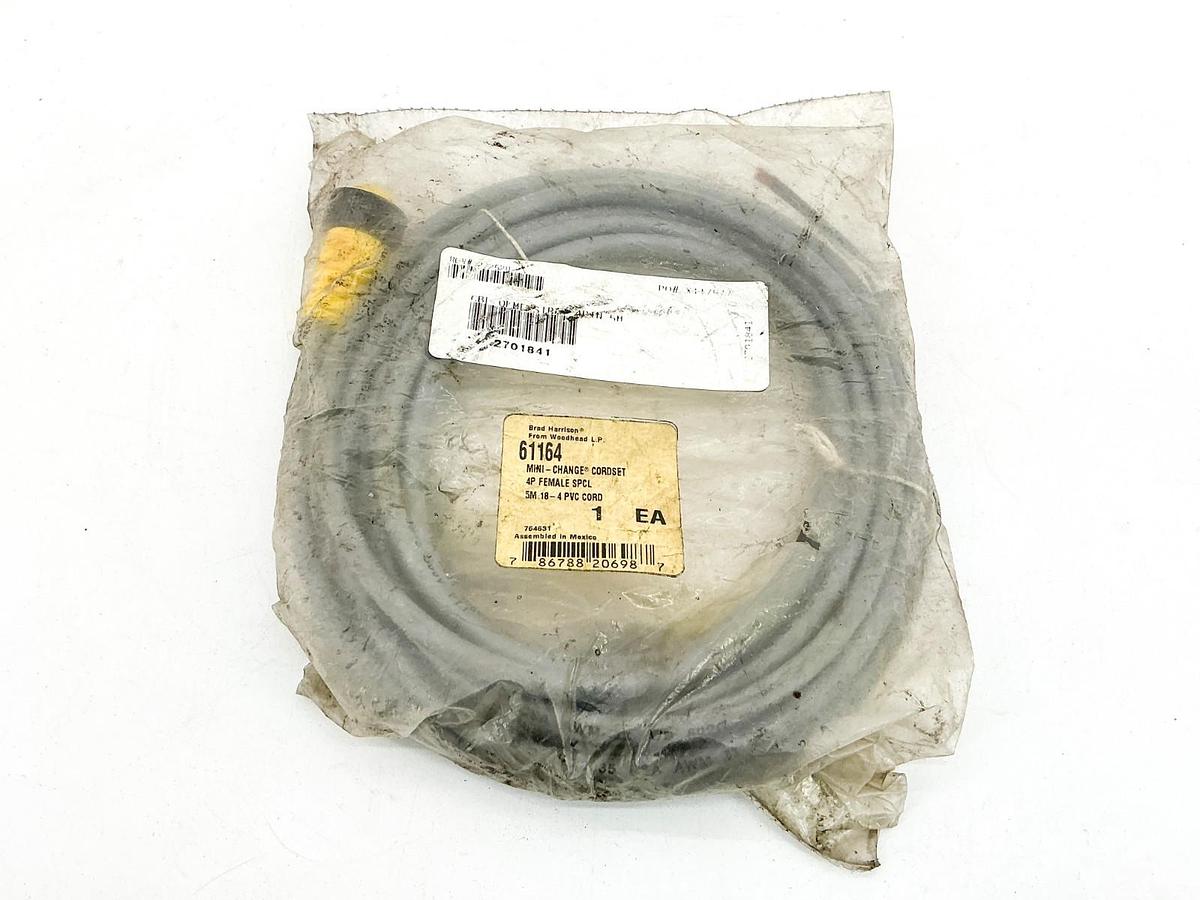 New Brad Harrison 61164 Mini-Change Cordset 4P Male 786788206987