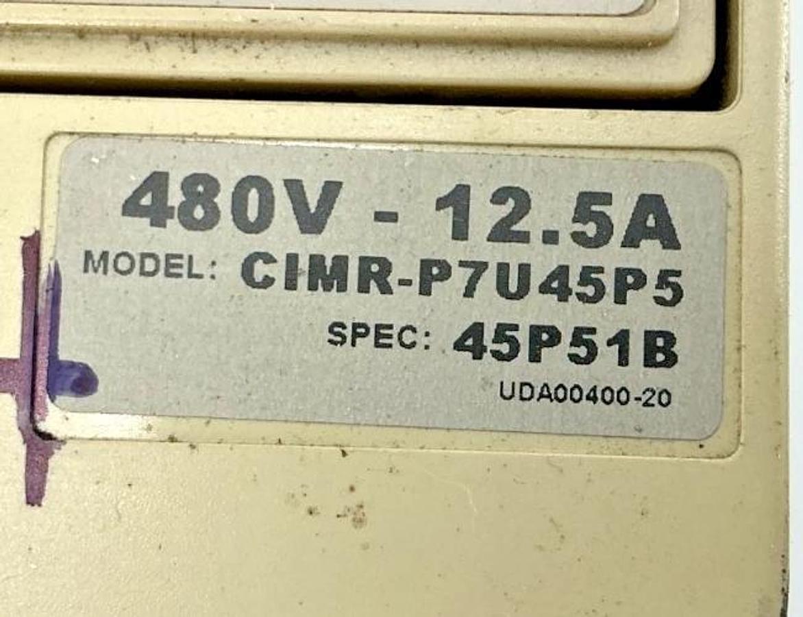Used Yaskawa CIMR-P7U45P5 Varispeed Drive 3PH 12.5A 380-480VAC 50/60HZ
