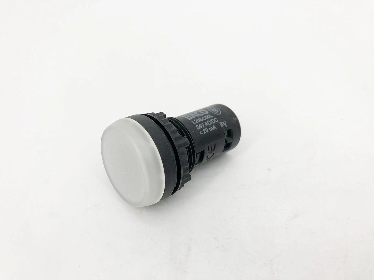 Lot of 2 New Baco Controls L20SC50L Panel Pilot Lights 22mm 24V White