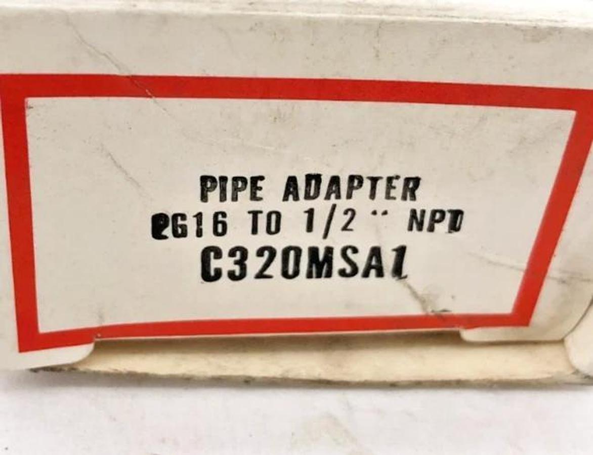 Lot of 2 New Cutler-Hammer C320MSA1 Conduit Adapters PG16 TO 1/2" NPT
