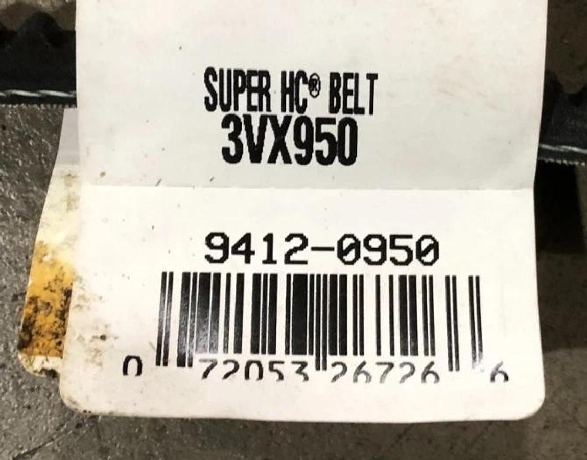 Lot of 2 New Gates Super HC 3VX950 V-Belts 9412-0950 - No Box