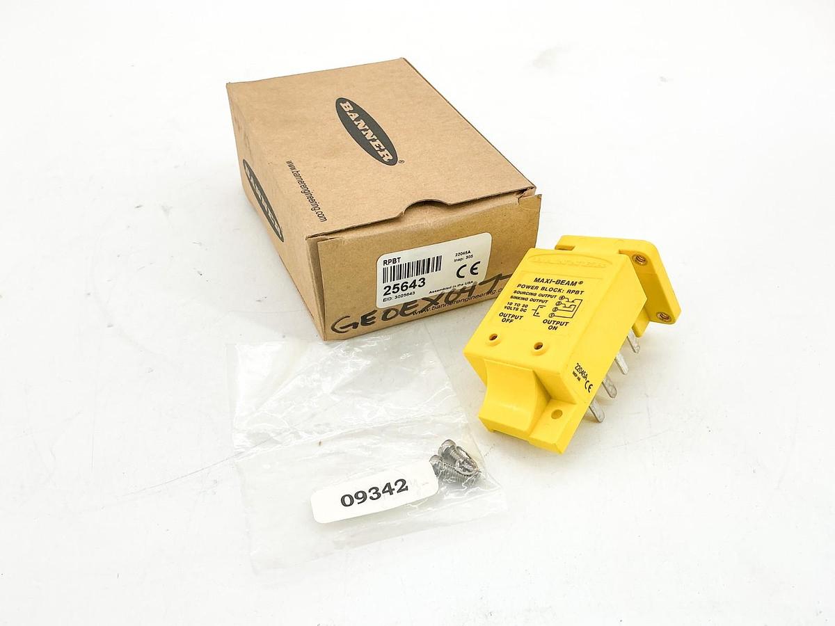 New Banner 25643 Maxi-Beam Power Block 10-30VDC RPBT