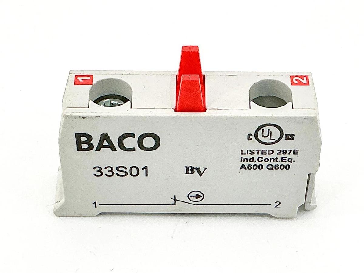 New Pack of BACO 33S01 + 33S10 Contact Blocks 10 690V - No Box