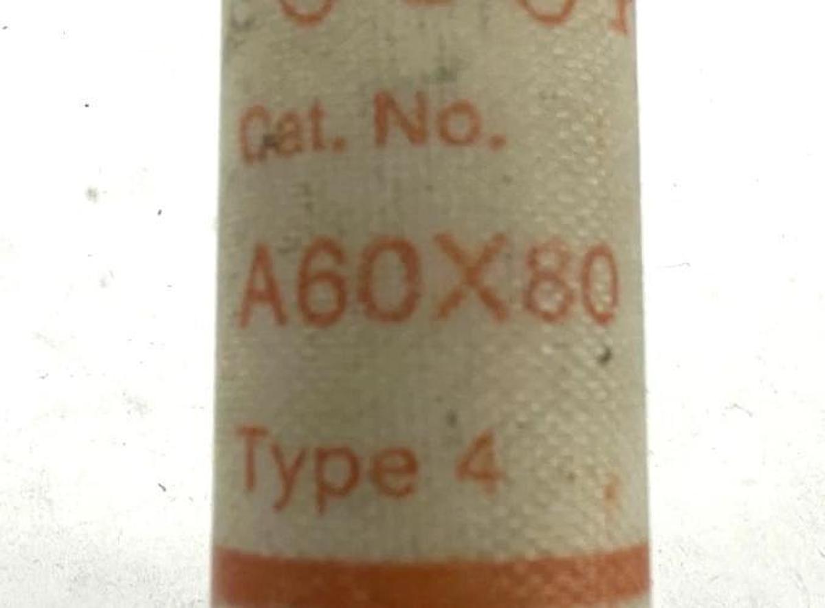 Used Lot of 2 Gould Shawmut A60X80 Amtrap Fuse Type 4 80A 600V