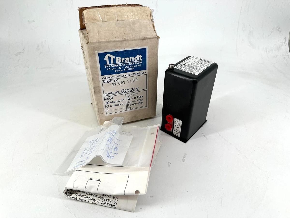 New Brandt Pi-CPT2130 Pressure Transducer Input 4-20mA Output 3-15 PSIG