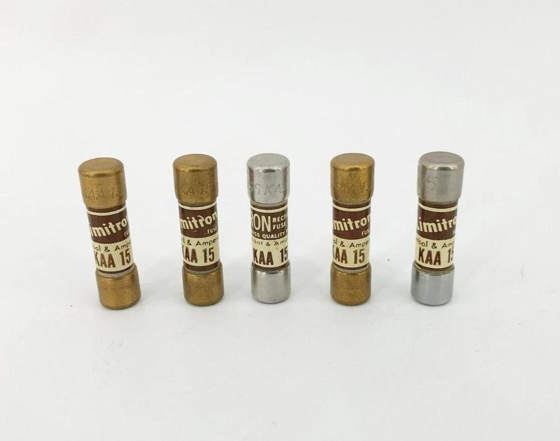 Lot of 5 New Bussmann Limitron KAA-15 Fuses 15A