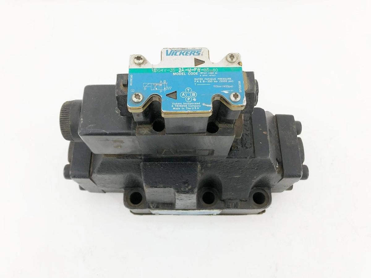 Used Vickers DG5S-8-2A-T-M-FW-B5-30 Solenoid Valve w/ DG4V-3S-2A-M-FW-B5-60