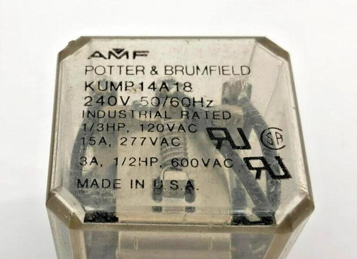 Lot of 7 Potter & Brumfield Relays KUMP-14A18, KAP11AG, KRPA-11DN-24, KRP11AG