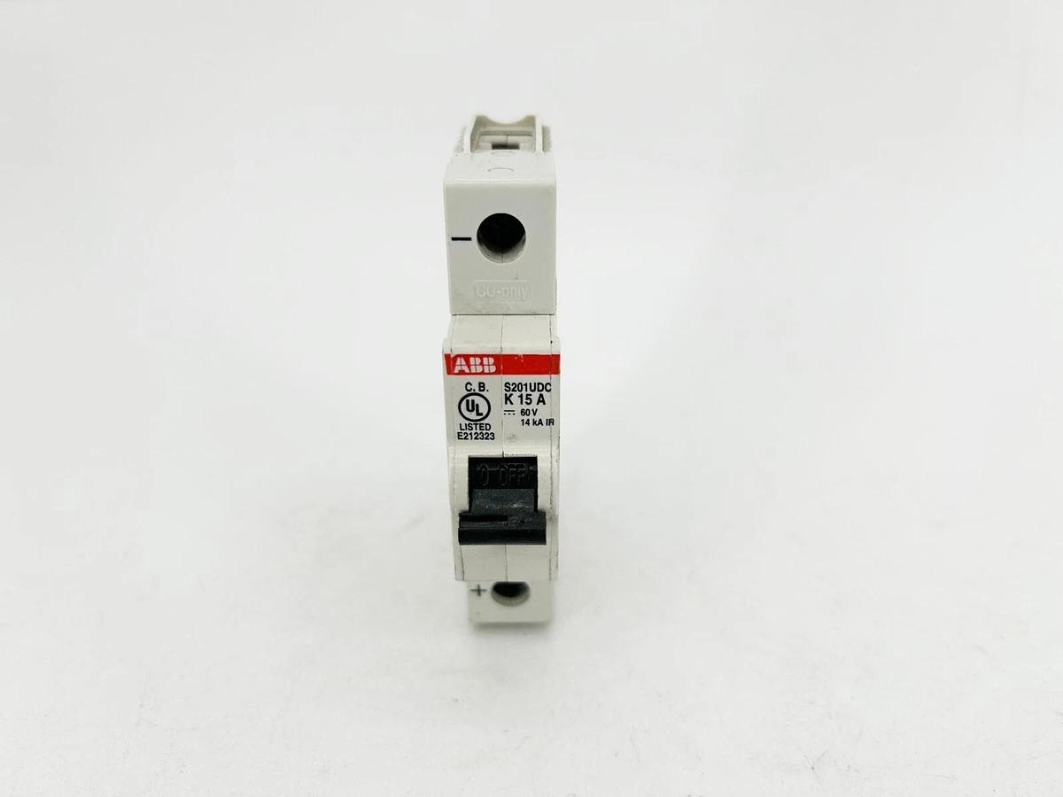 New ABB S201UDC-K15 Circuit Breaker 1-Pole K Curve 15A 60VDC