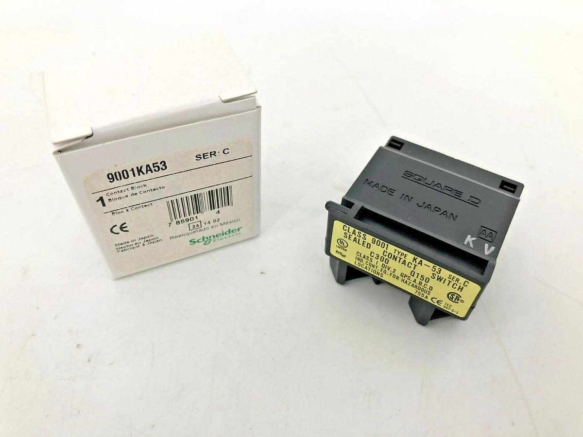 Used Schneider Electric 9001KA53 Ser C Contact 30MM 3A Block New Surplus