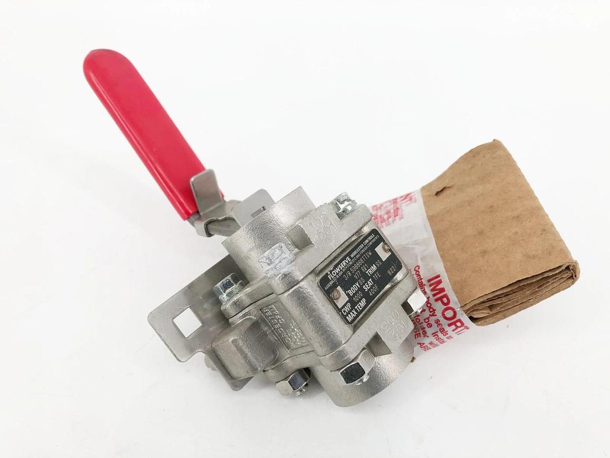 New Flowserve 3/8-596666TTSW-V77-R21 Stainless Steel Ball Valve 1000psi - No Box