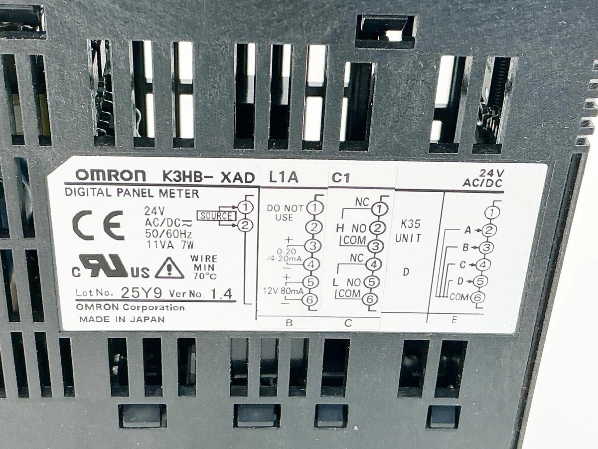 New Omron K3HB-XAD Digital Panel Meter 24VAC/DC 50/60Hz 11VA 7W
