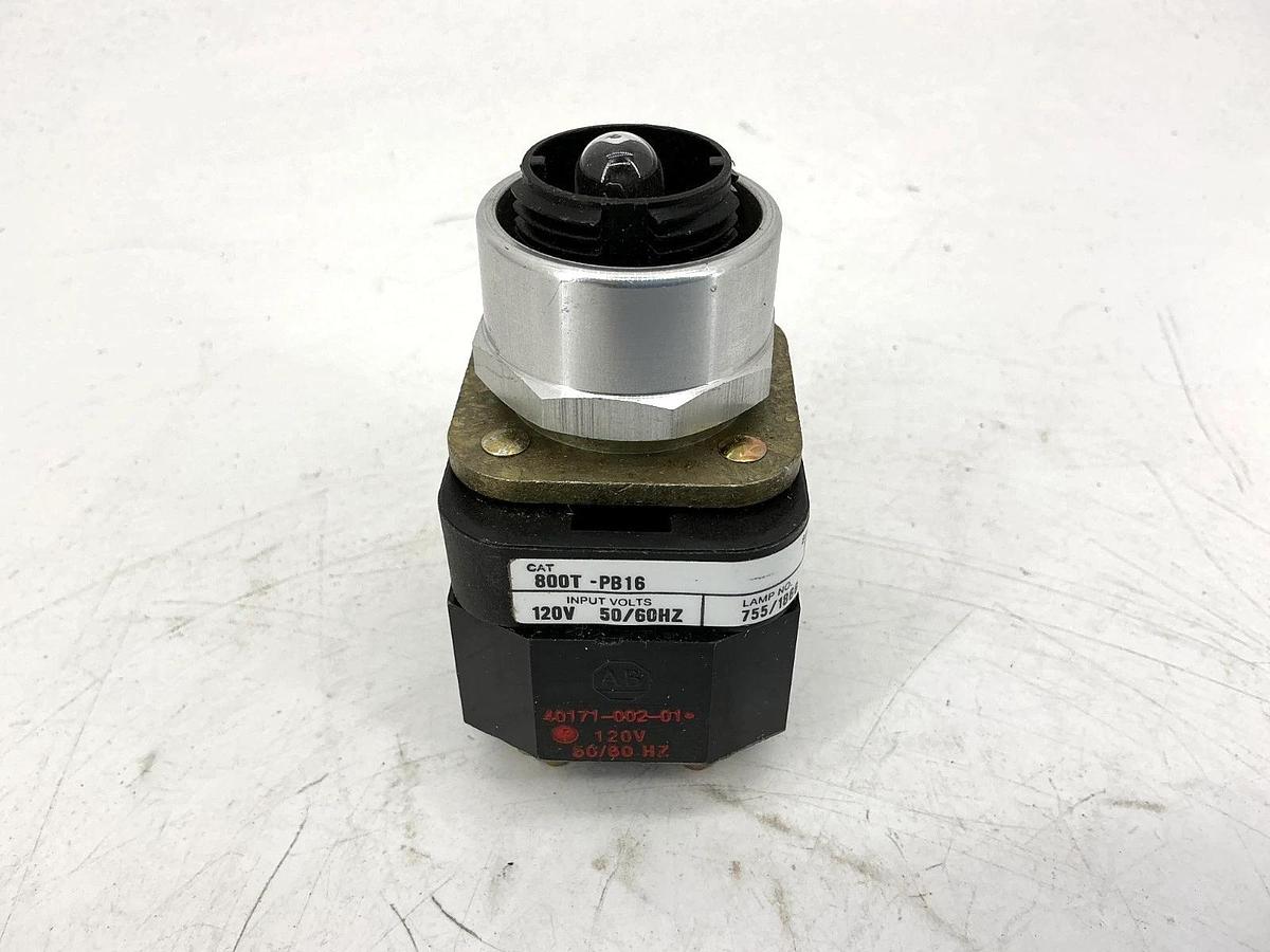 Used Allen Bradley 800T-PB16 Ser T 30.5mm Illuminated Pushbutton - No Box