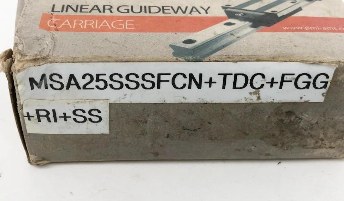 New PMI MSA25SSSFCN+TDC+FGG+RI+SS Linear Guideway Carriage