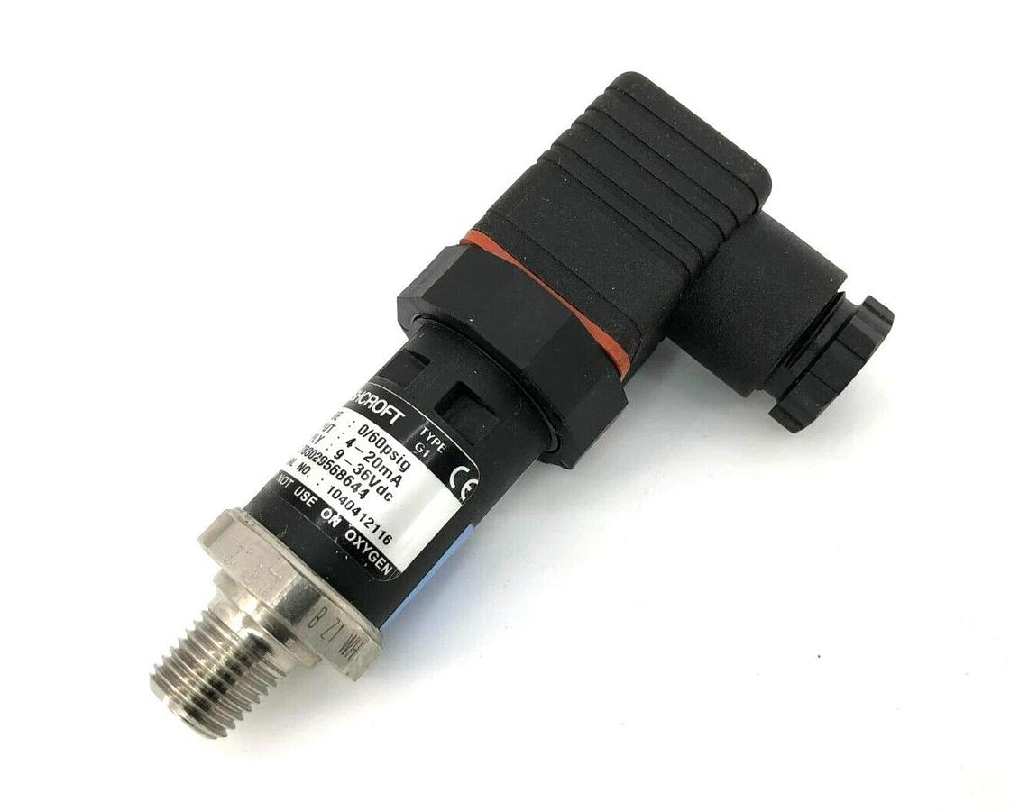 Used Ashcroft G17M0242DO60# Pressure Transducer 0 To 60 PSI